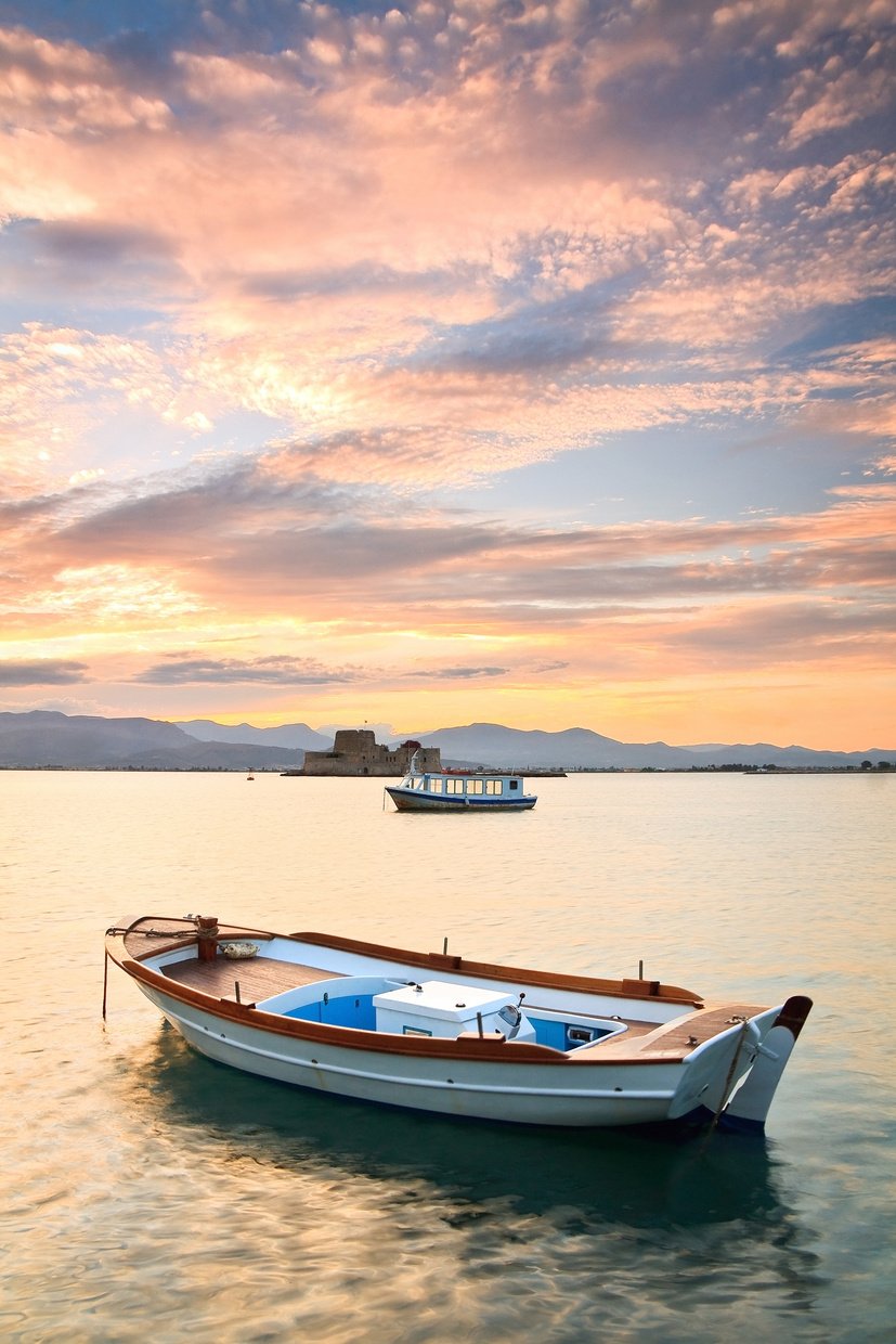 Fishing boats, Peloponnese, Greece.